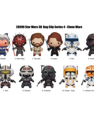 Star Wars Clone Wars 3D PVC-Taschenanhänger Series 4 Display (24)