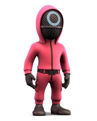 Squid Game Minix Figur Masked Circle Guard 12 cm
