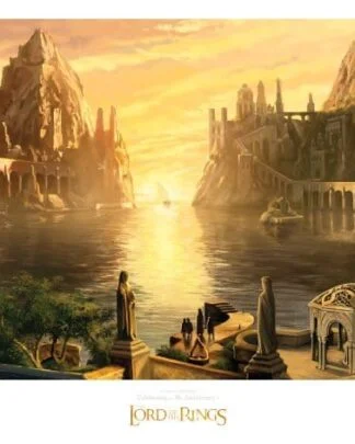 Herr der Ringe Kunstdruck The Grey Havens 59 x 30 cm