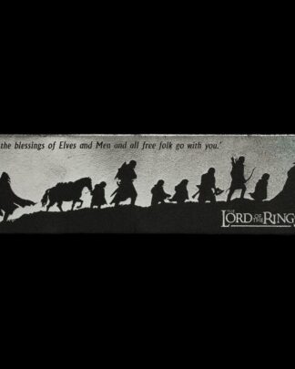 Herr der Ringe Leder Lesezeichen Fellowship Silhouette