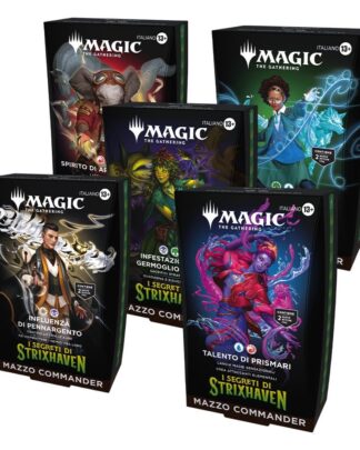 Magic the Gathering I Segreti di Strixhaven Commander Decks Umkarton (5) italienisch