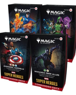 Magic the Gathering Marvel Super Heroes Commander Decks Umkarton (4) deutsch