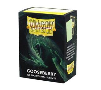 Dragon Shield Sleeves Standard Size Matte Dual Gooseberry 100 Sleeves