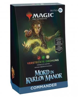 VD Magic the Gathering Mord in Karlov Manor Commander Deck Versteckte Drohung deutsch
