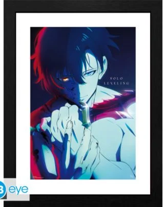 Solo Leveling Kunstdruck mit Rahmen 30x40 Jinwoo