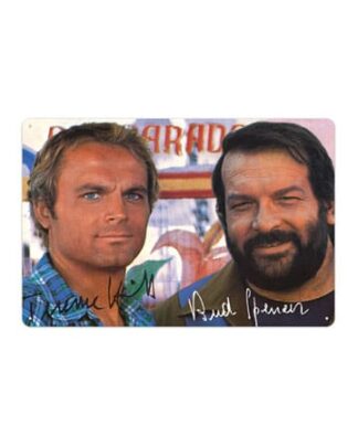 Bud Spencer & Terence Hill Blechschild Autogramm 20 x 30 cm