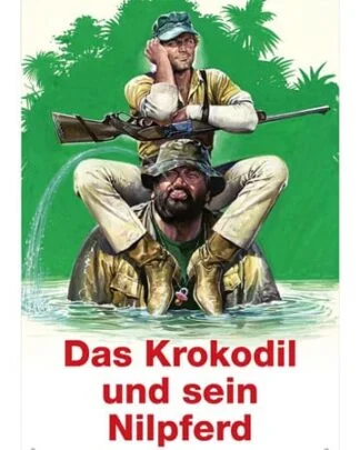 Bud Spencer & Terence Hill Blechschild Das Krokodil und sein Nilpferd 20 x 30 cm