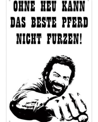 Bud Spencer Blechschild Pferd Faust 20 x 30 cm