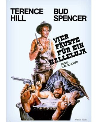 Bud Spencer & Terence Hill Blechschild Vier Fäuste für ein Halleluja 20 x 30 cm