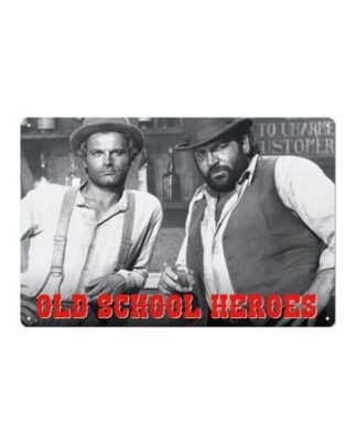 Bud Spencer & Terence Hill Blechschild Old School Heroes 20 x 30 cm