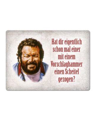 Bud Spencer Blechschild Vorschlaghammer 10 x 15 cm