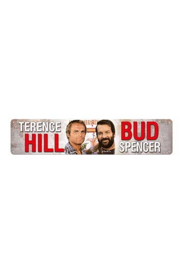 Bud Spencer & Terence Hill Blechschild Autogramm 46 x 10 cm