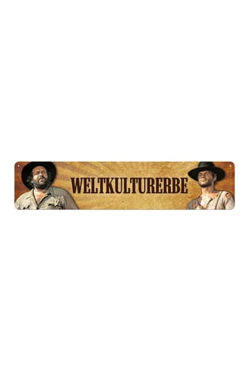 Bud Spencer & Terence Hill Blechschild Weltkulturerbe 46 x 10 cm