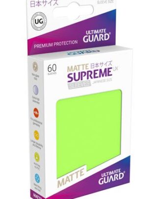 Ultimate Guard Supreme UX Sleeves Japanische Größe Matt Hellgrün (60)