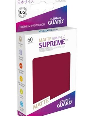 Ultimate Guard Supreme UX Sleeves Japanische Größe Matt Burgundrot (60)