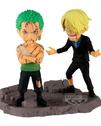 One Piece WCF Log Stories PVC Statue Roronoa Zoro & Sanji 8 cm