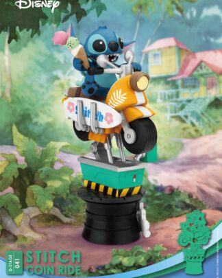 Disney D-Stage PVC Diorama Stitch Coin Ride 16 cm