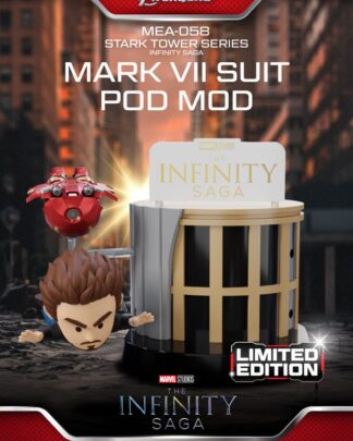 Marvel Mini Egg Attack Figuren The Infinity Saga Stark Tower series Tony Stark & Mark VII suit pod mod 12 cm