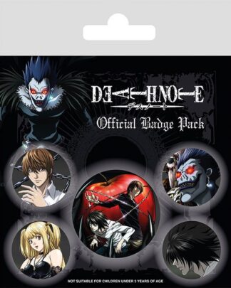 Death Note Ansteck-Buttons 5er-Pack Characters