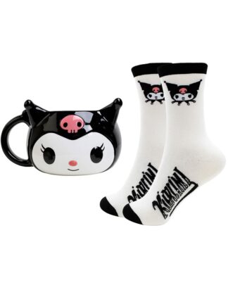 Sanrio Set 3D Tasse und Socken Kuromi