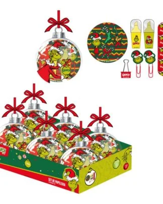 Der Grinch Christbaumschmuck mit Schreibset 5-teilig