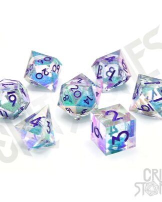 CritStones Liquid Core Würfel Set Fantasia Fluid Electroplated (7)