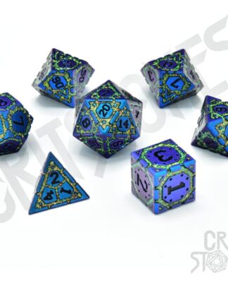 CritStones Metal Würfel Set Twilight Grove (7)