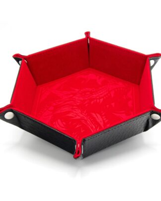 CritStones Faltbarer Würfelteller Dragon Skin Edition Red