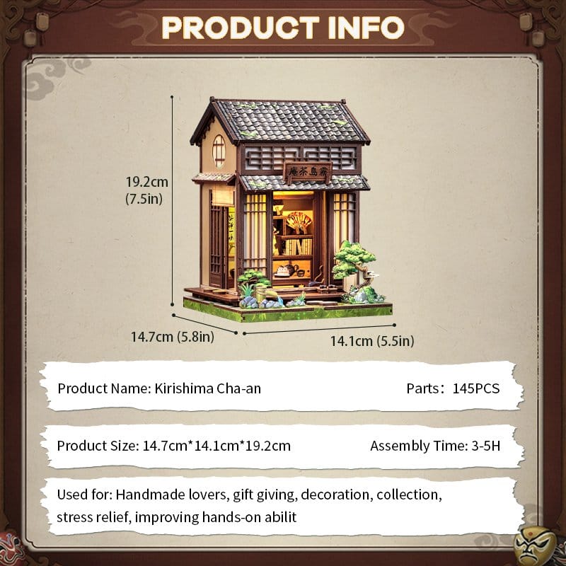 Miniature House Model Kit Kirishima Cha-an 19 x 14 cm – Bild 5
