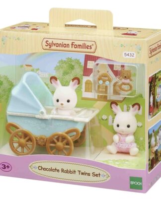 Sylvanian Families: Schokoladenhasen Zwillinge mit Kinderwagen Set
