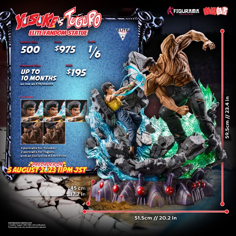Yu Yu Hakusho Elite Exclusive Statue 1/6 Yusuke vs Toguro 59 cm – Bild 4