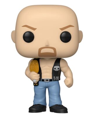 WWE POP! Vinyl Figur SC Steve Austin w/Belt 9 cm
