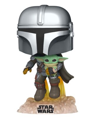 Star Wars The Mandalorian POP! TV Vinyl Figur Mando Flying w/ Jet Pack 9 cm