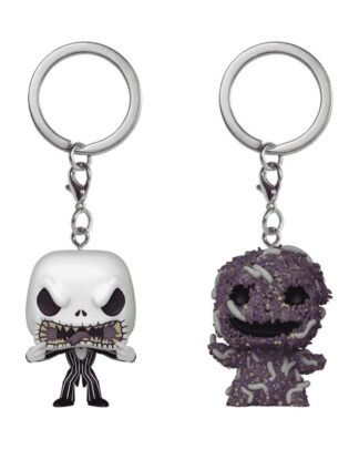 Nightmare Before Christmas POP! Vinyl Schlüsselanhänger 2er-Pack Jack/Oogie 4 cm