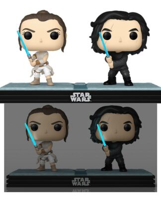 Star Wars POP! Movie Moments Vinyl Wackelkopf Figuren Doppelpack Kylo & Rey 9 cm
