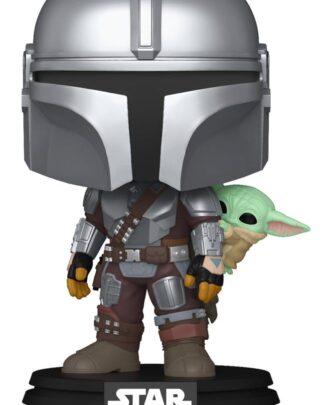 Star Wars: The Mandalorian and Grogu POP! Vinyl Wackelkopf-Figur The Mandalorian with Grogu 9 cm