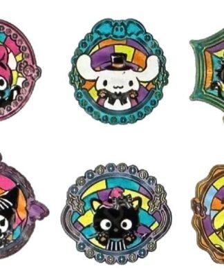 Sanrio by Loungefly Ansteck-Pins Blind Box Hello Kitty and Friends Halloween Stained Glass Display (12)
