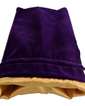 FanRoll Würfelbeutel Velvet Purple with Gold Satin Small
