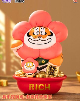 I Am Not Fat Tiger Statue Alexander the Tiger Rich Flower 20 cm