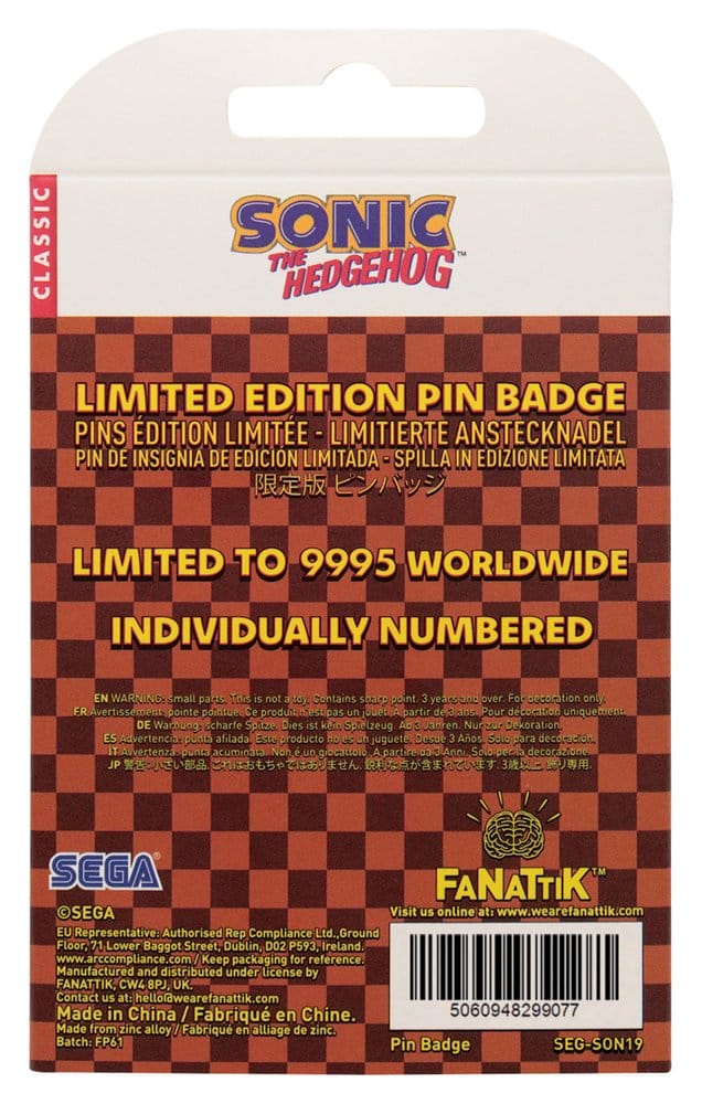 Sonic The Hedgehog Ansteck-Pin Moving – Bild 2