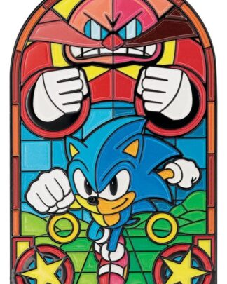 Sonic The Hedgehog Metallbarren Stained Glass Window Style 60 cm