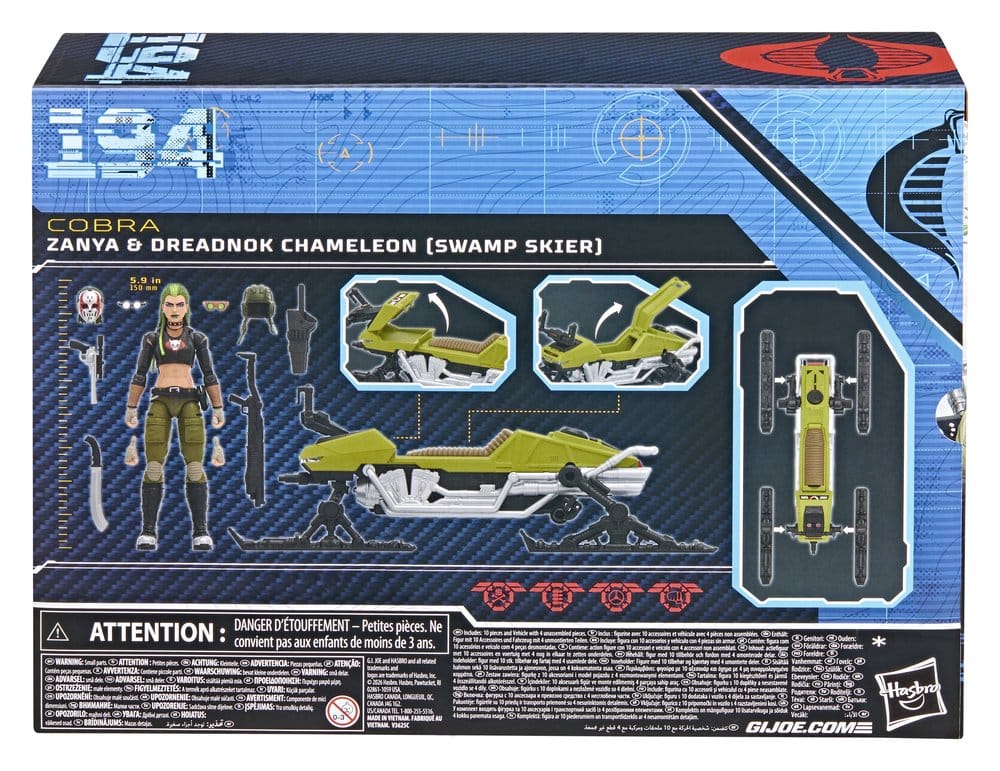 G.I. Joe Classified Series Actionfigur und Fahrzeugset #194 Zanya und Dreadnok Chameleon (Swamp Skier) 15 cm – Bild 2