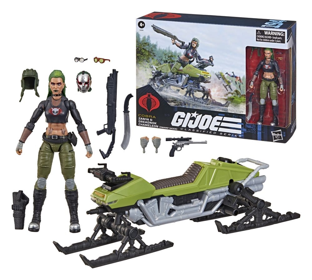 G.I. Joe Classified Series Actionfigur und Fahrzeugset #194 Zanya und Dreadnok Chameleon (Swamp Skier) 15 cm – Bild 3