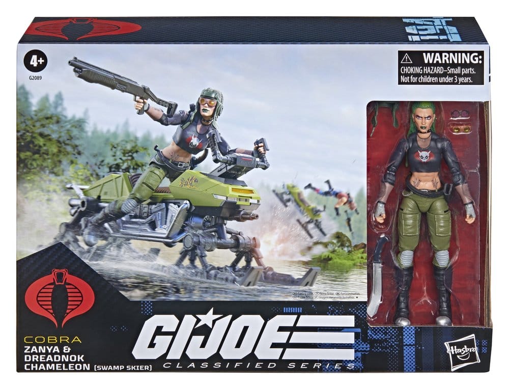 G.I. Joe Classified Series Actionfigur und Fahrzeugset #194 Zanya und Dreadnok Chameleon (Swamp Skier) 15 cm – Bild 5