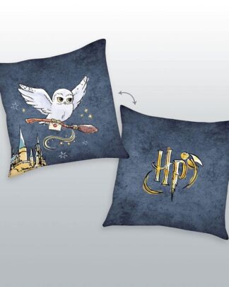Harry Potter Kissen Logo & Hedwig 40 x 40 cm