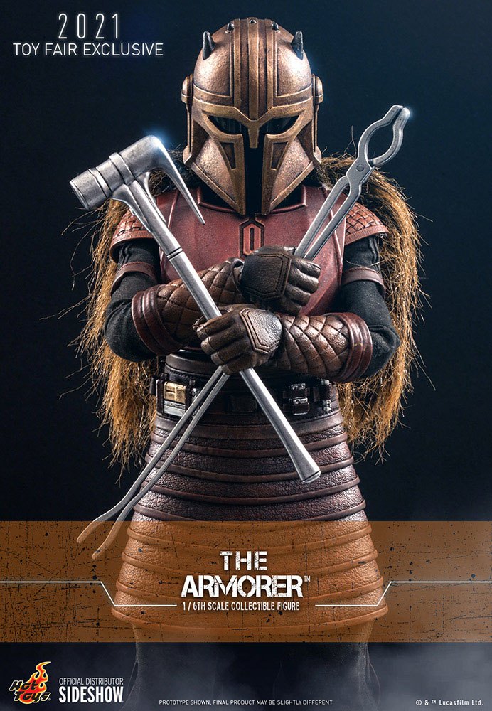 Star Wars The Mandalorian Actionfigur 1/6 The Armorer 2021 Toy Fair Exclusive 29 cm – Bild 2