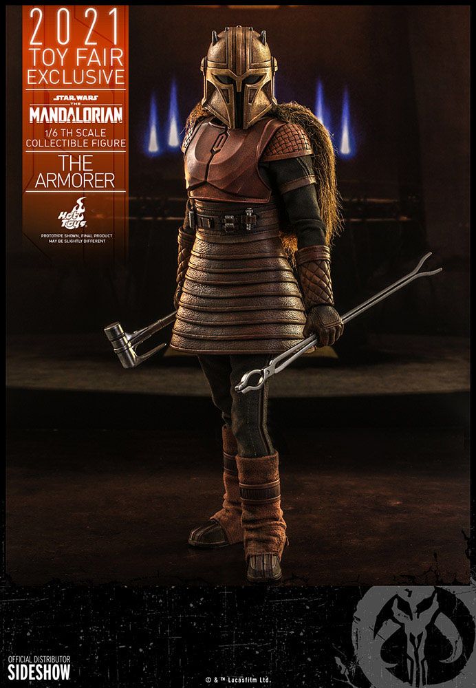 Star Wars The Mandalorian Actionfigur 1/6 The Armorer 2021 Toy Fair Exclusive 29 cm – Bild 5