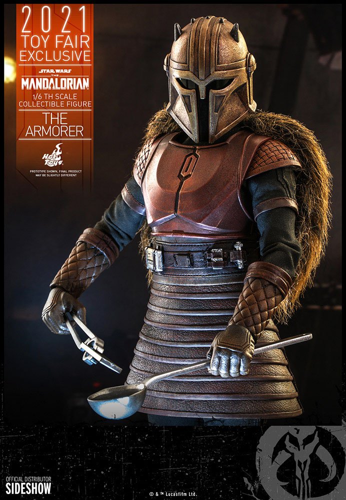 Star Wars The Mandalorian Actionfigur 1/6 The Armorer 2021 Toy Fair Exclusive 29 cm – Bild 9