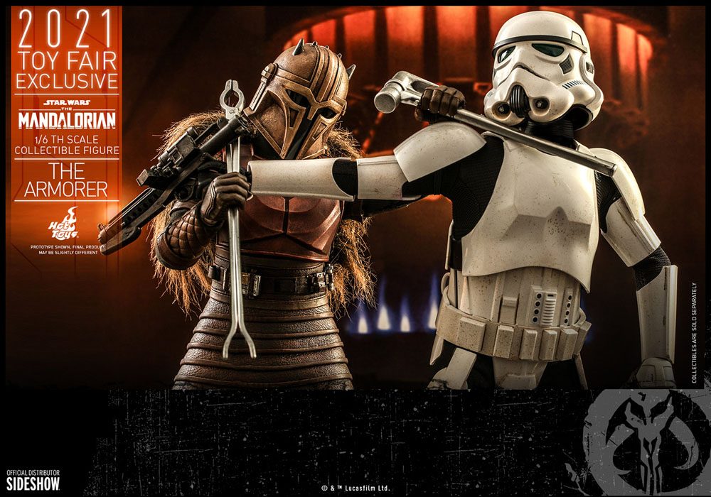 Star Wars The Mandalorian Actionfigur 1/6 The Armorer 2021 Toy Fair Exclusive 29 cm – Bild 14