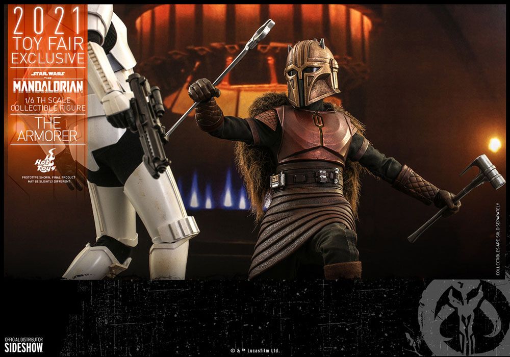 Star Wars The Mandalorian Actionfigur 1/6 The Armorer 2021 Toy Fair Exclusive 29 cm – Bild 15